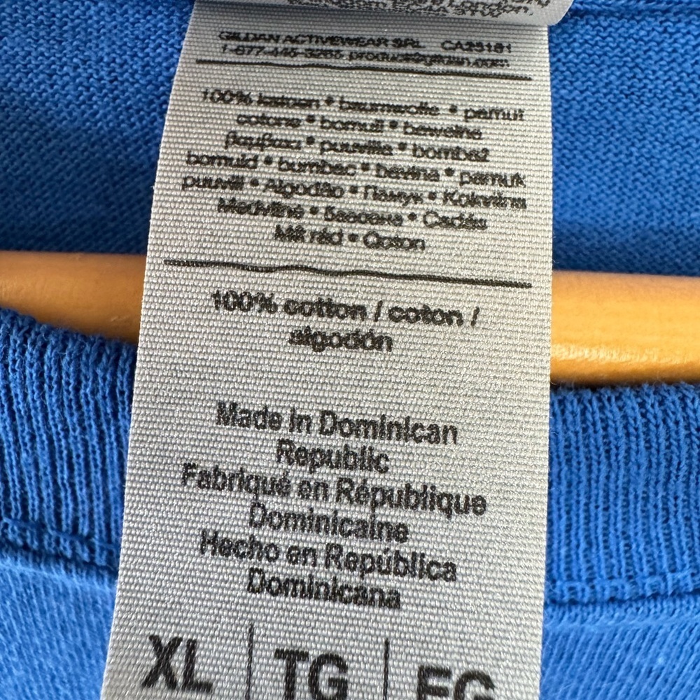 Eagle Graphic Tee T-Shirt XL Blue “As A Daily” Quote heavy cotton - Picture 6 of 6